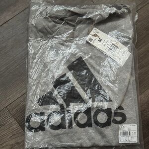Adidas Heather Gray Tee with Black Logo